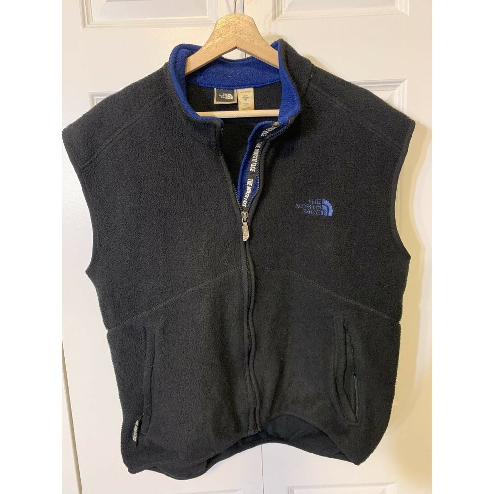 Vintage The North Face Polar Fleece Vest Size M Broken Zipper‎ Left Pocket